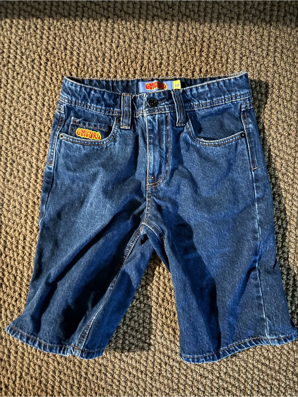 Empyre youth size 25 Dark Blue Denim jorts Shorts -